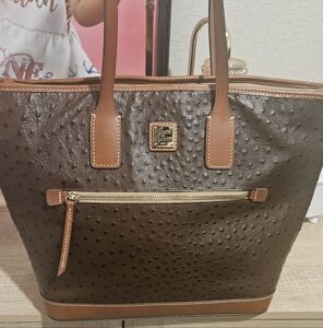 Dooney & Bourke Ostrich Leather Brown Tote